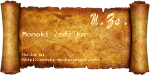 Monoki Zsóka névjegykártya